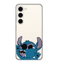 Samsung Galaxy S23 Uyumlu Stitch Desenli Şeffaf Telefon Kılıfı