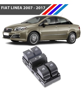 Fiat Linea Cam Açma Anahtarı Sol - Dörtlü 8 Fiş