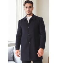 PLT8364 DEWBERRY ERKEK PALTO-DÜZ LACİVERT