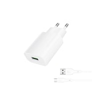 2.6A Type-C Şarj Seti Android Telefon Şarj Adaptörü ve Type-C Kablo (Beyaz)