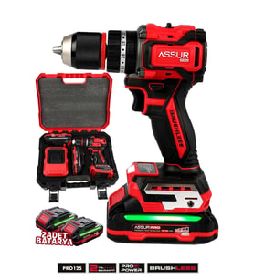 21V Kömürsüz Çift Akülü 13mm Metal Şanzıman Darbeli Matkap