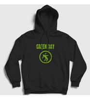 Presmono Unisex Siyah Warning Green Day Kapüşonlu Sweatshirt 55999tt