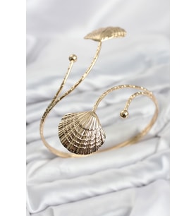 Pazu Bileklik Gold Renk Pirinç Deniz Kabuğu Model TJ-BB8567
