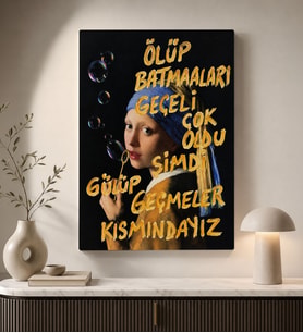 BK Gift Vintage Klasik Sanat Esprili Sözlü Dekoratif Kanvas Tablo - 2