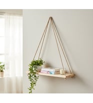 Doğal Ahşap Sallanan Duvara Monte Dekoratif Modern Raf  1 Adet Ölçü 9*35 (Silver)