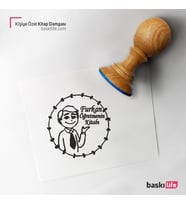 Öğretmen Kişiye Özel Kitap Damgası Kitap Mührü Kaşe Kitap Mühür Özel Damga 444