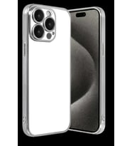 iPhone 15 Pro Max Razer Lensli Silikon - Gümüş