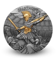 AgaKulche Spartacus Altın Kaplama NGC Sertifikalı Gümüş Sikke Coin