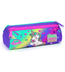 Coral High Lavanta Unicorn Üç Bölmeli Kalem Çantası - Kız Çocuk