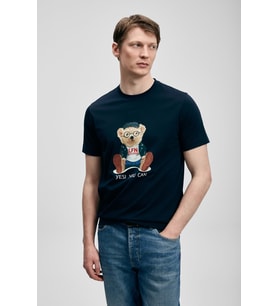 Lufian 111020305 Teddy Modern Grafik T- Shirt Erkek T-Shirt