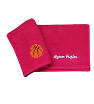 Alice Atelier İsme Özel %100 Pamuk Spor Basketbol Topu İşlemeli Basketbol Havlusu Kırmızı, Mavi, Siyah, Beyaz, Gri (Kırmızı)