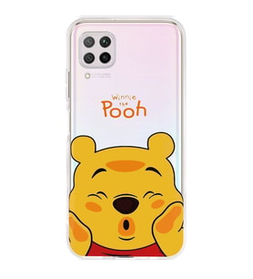 Huawei P40 Lite Uyumlu Winnie The Pooh Desenli Şeffaf Telefon Kılıfı