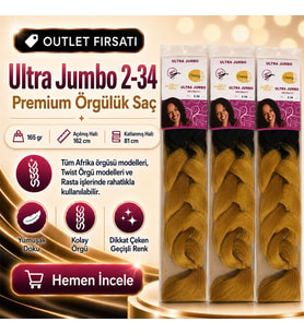 3 Paket - Afrika Örgüsü Ve Rasta İçin Sentetik Ombreli Saç 2-34