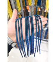 Hematit Taşı Rondela Kesim Parlak Mavi 6x1mm Doğal Taş Dizi