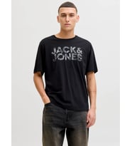JACK JONES Yazı Baskılı Erkek Tişört 12288536 (Siyah)