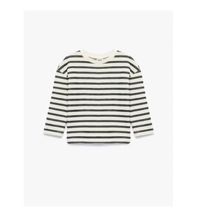 Koton Çizgili Ekru Erkek Bebek Sweatshirt 6SMB10095TK