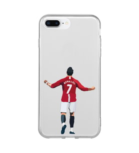 Iphone 7 PLUS - 8 PLUS Uyumlu Cristiano Ronaldo Tasarımlı Şeffaf Telefon Kılıfı