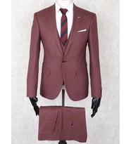 Jan Carlucci Slimfit Yelekli Drop 6 Takım (Bordo)