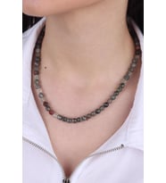 Faset Kesim Kan Taşlı Kadın Kolye - 200090 (Karışık)