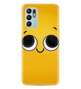 Oppo Reno 6 Kılıf Resimli Desenli Silikon Platinium Series Yellow 1831