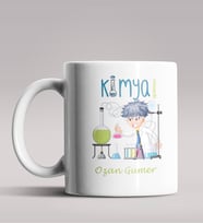 Kişiye Özel Kimya Öğretmeni Tasarım Beyaz Renk Kupa Bardak 6