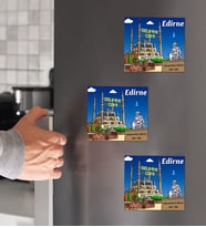 Edirne Tasarımlı 3'lü Ahşap Magnet