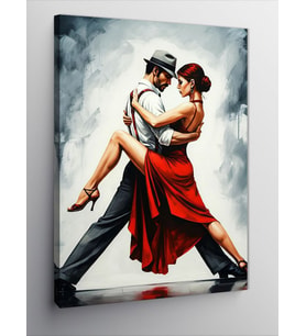 Kanvas Tablo Tango Yapan Aşık Çift