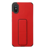 Redmi 9A Kılıf Mega Standlı Silikon - Kırmızı