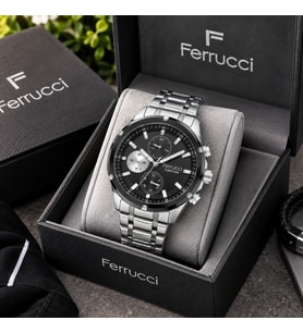 Ferrucci Fonksiyonları Aktif Çelik Kordon ve Kasa Spor Model Erkek Kol Saati