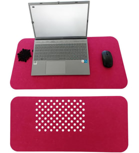 Keçe Masa Üstü Mouse Pad ve Bilgisayar Düzenleyici 70x32 cm – Antibakteriyel Mat, Doğal Keçe Mat, Masa Koruyucu Altlık, Ofis ve Ev için Minimalist Tasarım (fuşya)