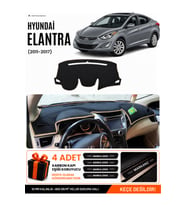 HYUNDAİ ELANTRA (2011-2017) Uyumlu Torpido Örtüsü Torpido Kılıfı - Siyah Bej