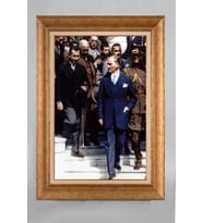 Çerçeveli Paspartulu Atatürk Tablo a188 (Gold)