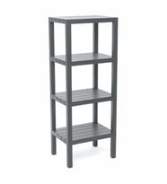 4 RAFLI GRİ MODÜLER ÜNİTE PLASTİK 38x29x100 cm (5680)