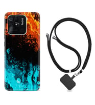 Xiaomi Poco X3 Pro M4 Pro X4 Pro C40 10C Kılıf Boyun Askılı Silikon Orange Blue Color 1665