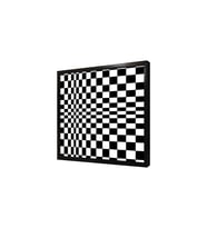 Kareler Optik İllüzyon Çerçeveli Mdf Tablo