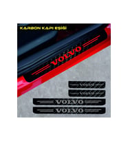 Volvo C70 İçin Uyumlu Aksesuar Oto Kapı Eşiği Sticker Karbon 4 Adet