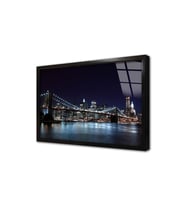 New York Gece Çerçeveli Cam Tablo