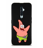 Oppo Reno 2Z Soft Premier Kapak Patrick Yıldız Tasarımlı Silikon Kılıf - Siyah (Şeffaf)
