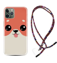 Apple iPhone 11 12 13 14 Pro Max Kılıf Boyun Asklı Rasta Silikon Sevimli Köpek 1731
