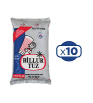 Billur Tuz 1,5 kg Rafine İyotlu x 10 Adet