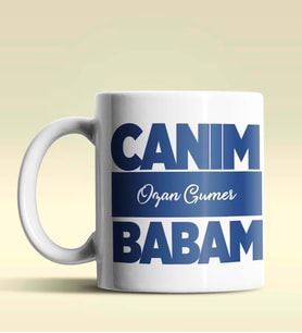 Kişiye Özel Canım Babam 6 Tasarımlı Beyaz Kupa Bardak
