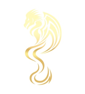 Ejderha Sticker 17x17 Cm Gold