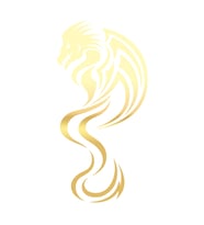 Ejderha Sticker 17x17 Cm Gold