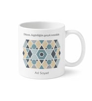 Düzen Takıntısı Olanlara Simetrik Geometrik Desenli Şık Kupa Bardak Hediye