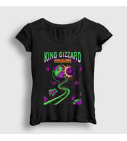 Presmono Kadın Siyah Stadthalle King Gizzard And The Lizard Wizard T-Shirt 493489tt
