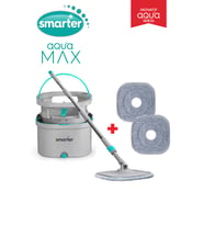 SMARTER Aqua Max 2 Adet Yedekli Çift Kova Temiz&kirli Suyu Ayırma Özelliği Otomatik Temizlik Seti