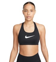 Nike Training Futura Swoosh Medium Support Sports Bra Kadın Spor Büstiyer Bra Siyah