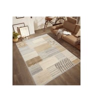 Rovigo Home Dijital Baskı Yıkanabilir Kaymaz Taban Salon Halısı RVG0535 (Bej)