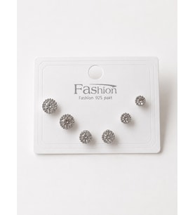 Tek Taş Silver Altılı Küpe