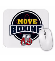 Move Boxing Logo Grande Cinza Mouse Pad